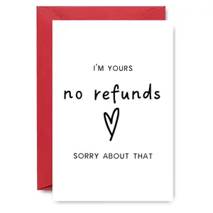 Romantic Card - I'm Yours, No Refunds, A Playful Declaration of Love, Ideal for Partners