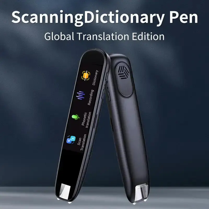 Digital Intelligent Scanning Translation Pen with Stylus, Cable Charging, Touchscreen Support - Dictionary, 123-Language Offline Point Reading Device for Students