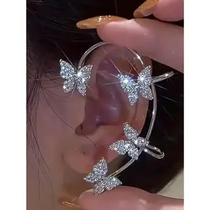 ✨ Elevate Your Style with These Stunning Butterfly Hanging Ear Cuffs! 🦋💖 Perfect Non-Pierced Ear Clips for Every Occasion! #JewelryGoals #FashionFinds