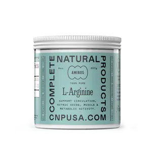 Complete Natural Products L-Arginine Powder 227g - 100% Pure Natural Amino Acid Supplement for Circulation & Muscle Health