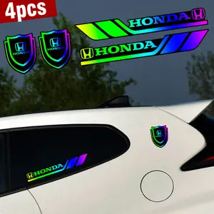 4-piece set for Honda body decoration decals car stickers PC material laser waterproof stickers