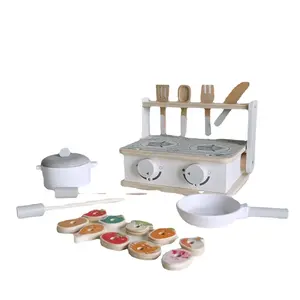 Wooden Grill-Style Play Set for Imaginative Grilling Fun