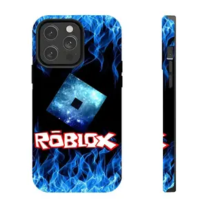 Roblox Custom 3D Wrap Design Video Game Avatar Art Tough Cellphone Casing, Edgy Gamer Pixel Aesthetic Heavy-Duty Shockproof Protection Accessory for iPhone 17 Pro Max,16,15,14,13,12,11,Ideal Tech Fan Gift
