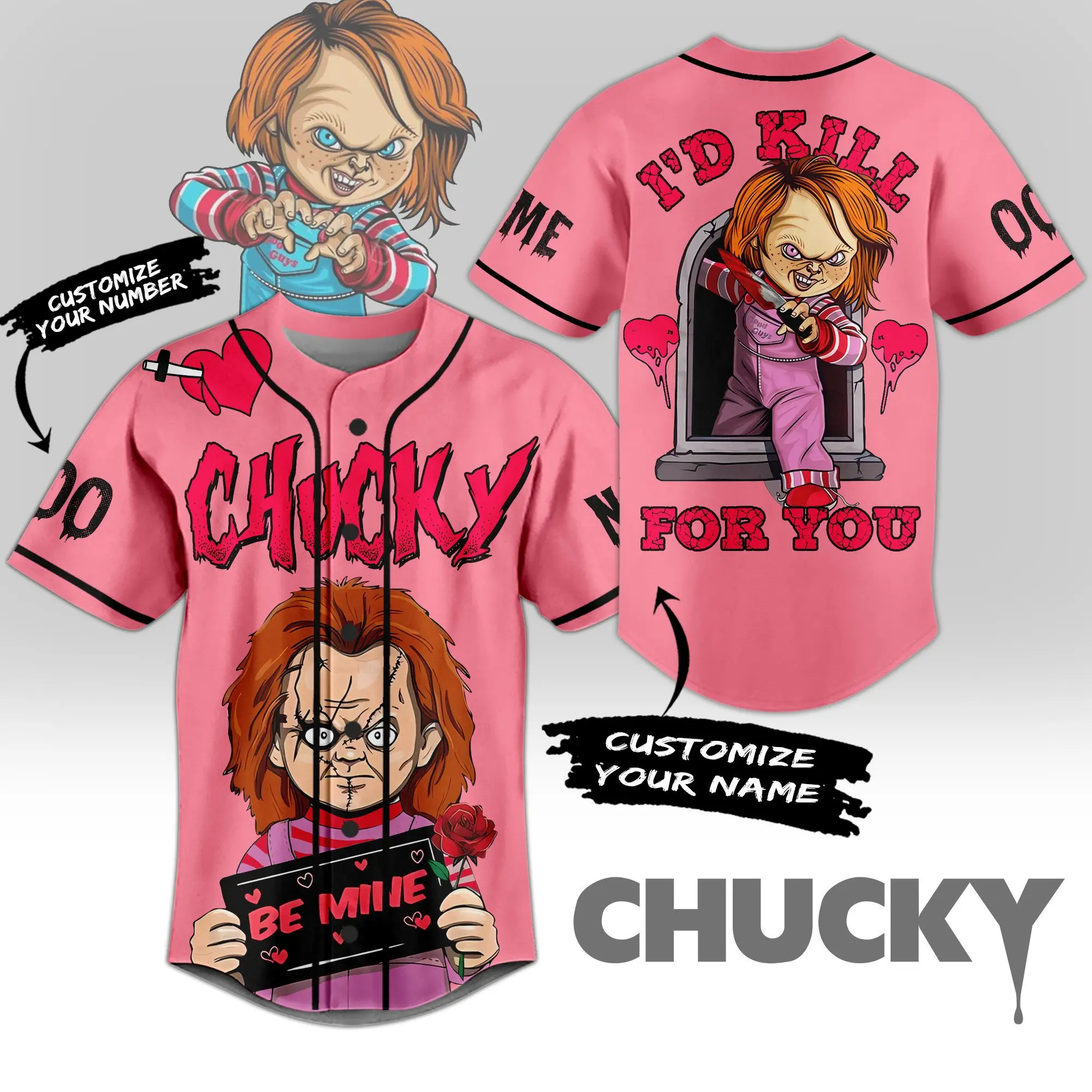 Chucky Baseball Jersey For Fans -  Baseball Jersey T-Shirt | Must-Have for True Fans!
