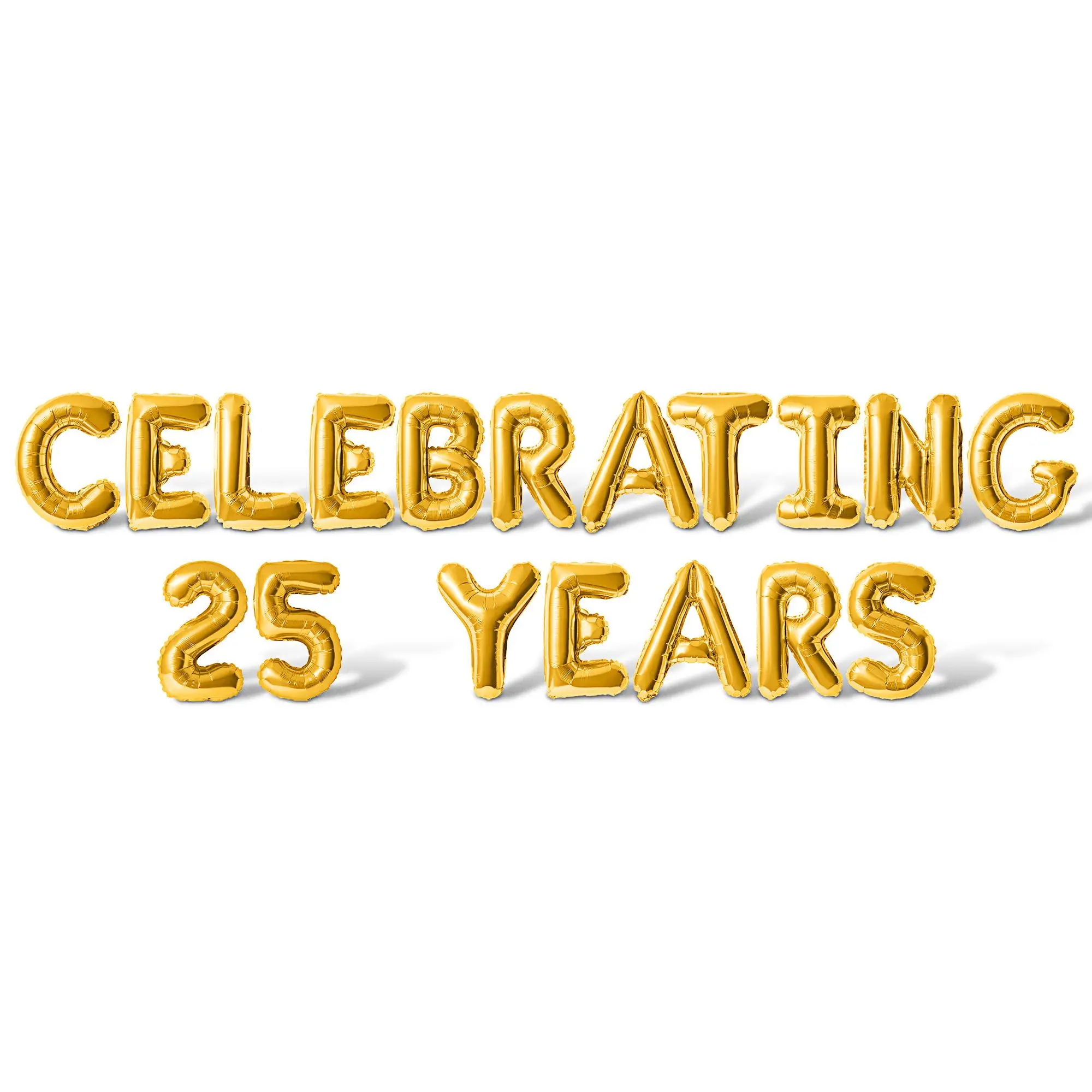 Letter Balloons - CELEBRATING 25 YEARS 16" Inch Alphabet Letters Foil Mylar Balloon 25th Anniversary Party Banner