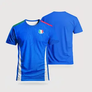 Italian Football Shirt, Comfortable Breathable Sports T-Shirt, Versatile Outdoor Training, Casual Top, Italia Soccer Jersey
