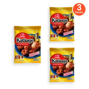 Ajinomoto Chicken Karaage 3-Pack, Japanese-Style Tender Juicy Fried Chicken Leg Meat, Boneless (Frozen), Extra Crispy & Juicy, Just Heat & Eat, 350g