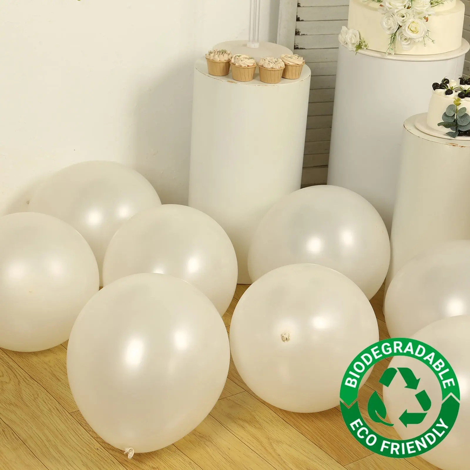 10-Pack 18 In Round Hangable Rubber Helium Party Balloons - Thick, Extra Strong, Biodegradable, Eco-Friendly Latex Set for Birthday, Wedding Festive Home Supplies, Happy Birthday, Stronger Helium Hold, Simple Look