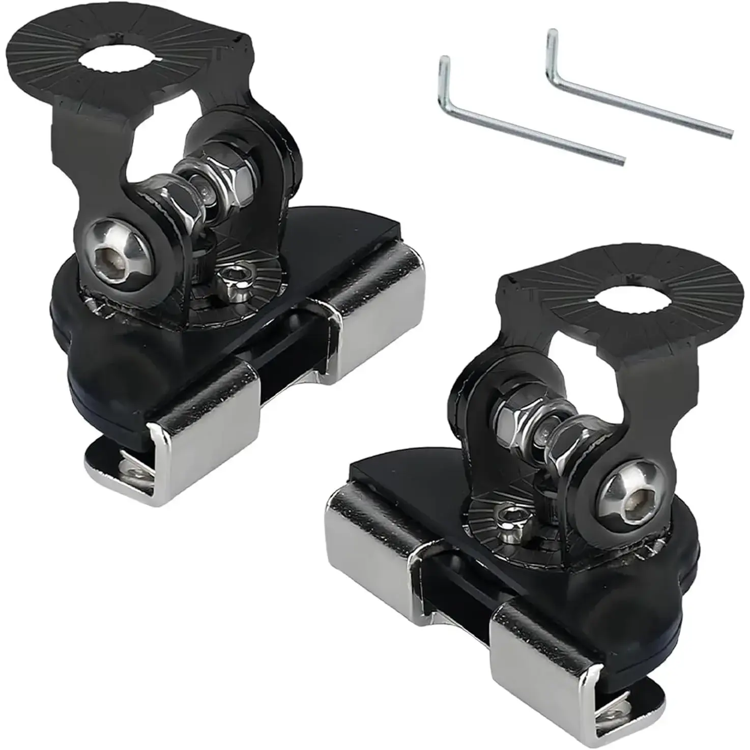 2 PCS Waterproof Adjustable Car Hood Light Bar Brackets - Non-Destructive Fixing Mounts for LED Spotlights, Work Light Base Buffer Auxiliary Lighting Accessories