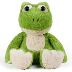 Adorable Big Eyes Frog Plush Toy, Heatable & Coolable Stuffed Animal for Pretend Play, Cozy Comfort Companion for Kids & Adults