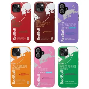 Energy Drinks Inspired Limited Edition Phone Case, Gradient Pastel Blue Pink Yellow Green Neon Edition Night Shift Edition Retro Energy Drink Design iPhone 17 16 15 14 13 12 Pro Max Plus X, Galaxy S25 S24 S23