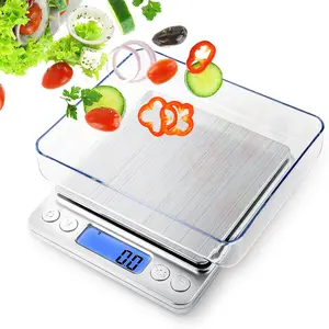 Rechargeable Digital Food Scale with Gram and Ounce, Measuring Range 0.1g/3kg(6.6lb), Smart Kitchen Scale for Food, Baking, Cooking, Sourdough Bread, Weight Loss - Small Kitchen Gadget Product