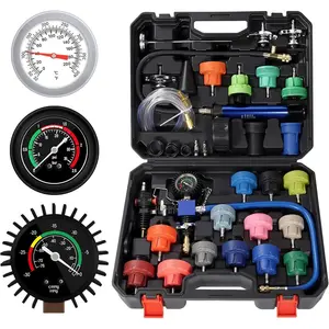 31 count Coolant  Tester Kit,Radiator  Tester and Vacuum Refill Kit for Automotive Cooling System Water  Leakage Detection