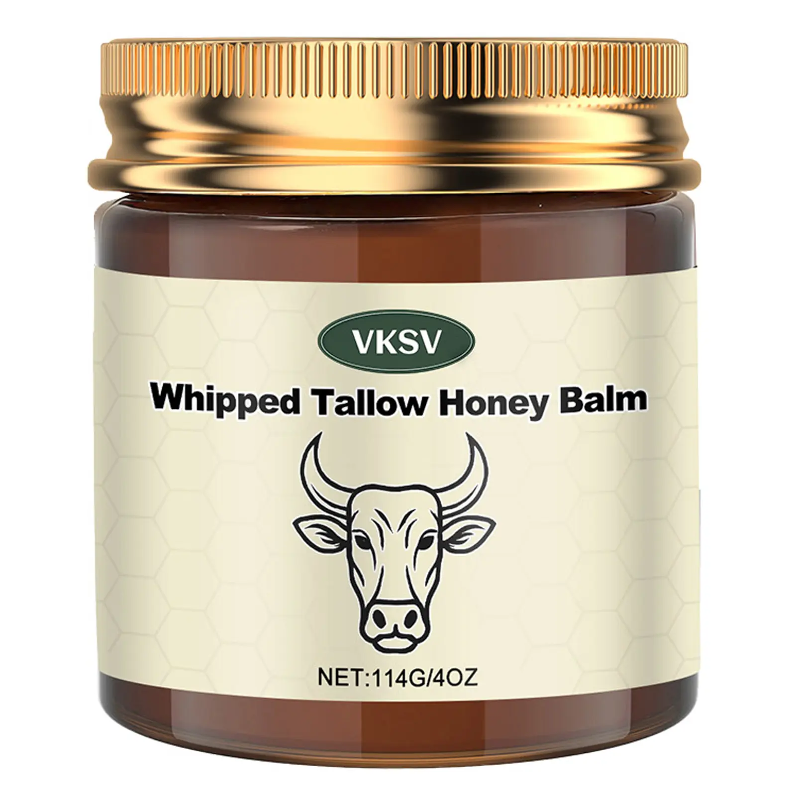 Whipped Grass-Fed Beef Tallow Honey Balm - 4 Oz,Moisturizing Cream for Soft, Smooth Skin - Handmade All-Natural Moisturizer - Lavender,hydrating, comfort, moisture boost cream, luminous firming cream, body care, hydrating dry skin daily,Mother's Day Gift