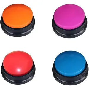 Artist Unknown 4 Color Voice Recording Button, Dog Buttons for Communication Pet Training Buzzer, 30 Second Record & Playback, Funny Gift for Study Office Home - 4 Color Packs springtok