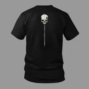 Strength Through Suffering Skull Tactical T-Shirt for Men, Minimalist Military Mindset Graphic Tee, Stoic Warrior Streetwear, Operator Style Apparel, Veteran Gift Idea, Dark Motivational Gym Shirt
