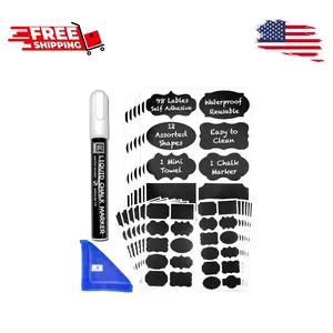 Chalkboard Labels for Jars 98pcs - Waterproof Reusable Chalk Sticker Labels