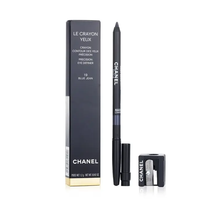 CHANEL LeCrayon Yeux Matte Eye Liner Pencil - #19 Blue Jeans, Cosmetic Eye Makeup Product with Sharpener
