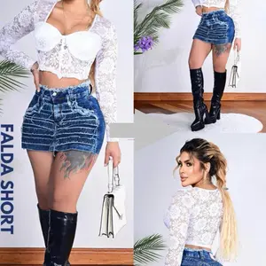 Jeans falda chor colombiana