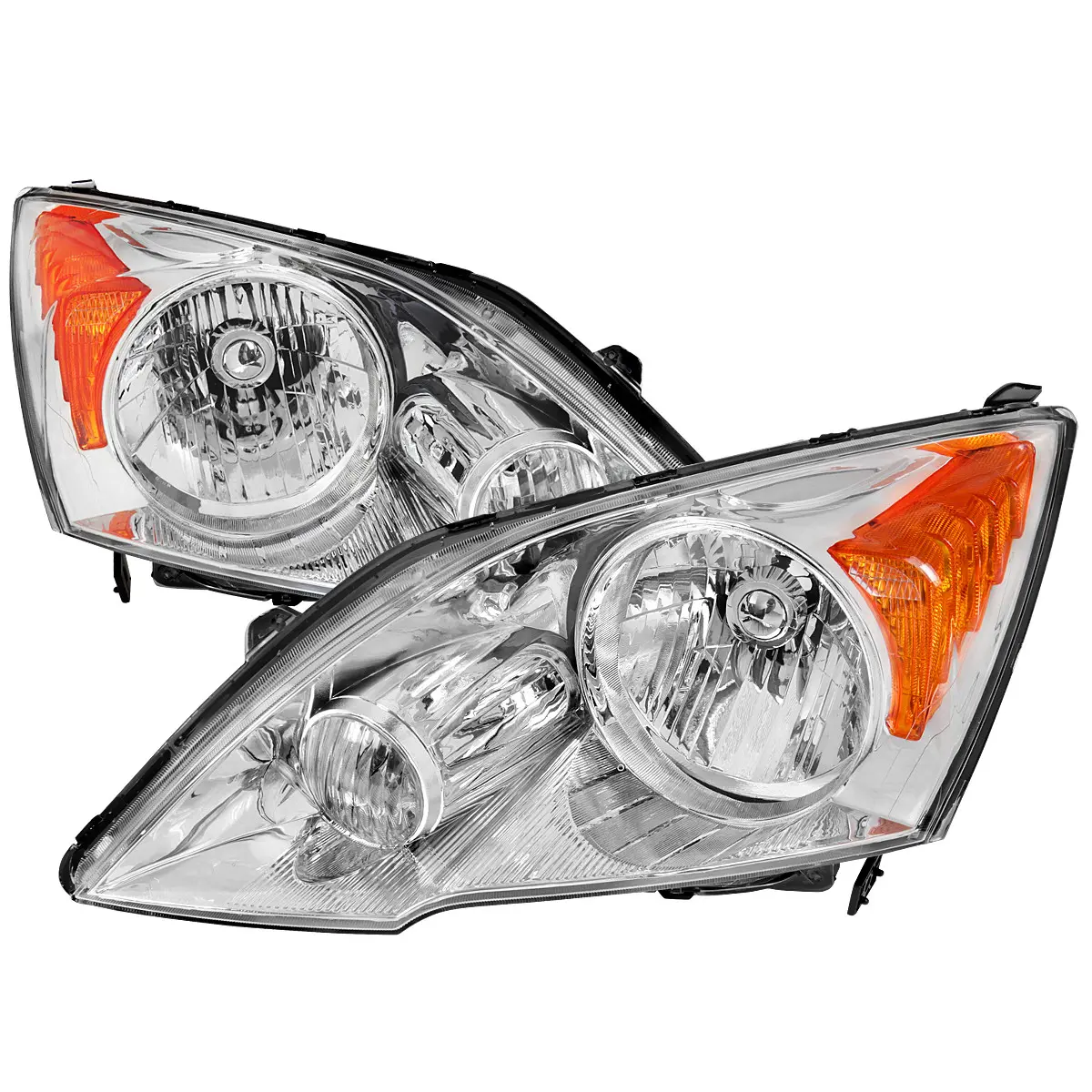 2007-2011 CR-V Factory Style Headlights (Chrome Housing/Clear Lens)