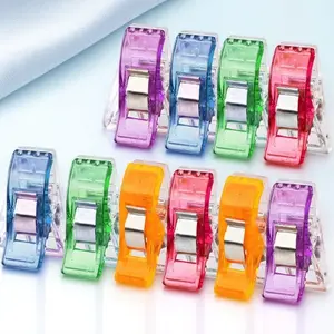 Washable Non-Slip Sewing Clips, Multi-Color DIY Craft Clamps for Fabric & Knitting, Reusable Anti-Slip Notions for Crochet, Quilting and Handmade Projects.