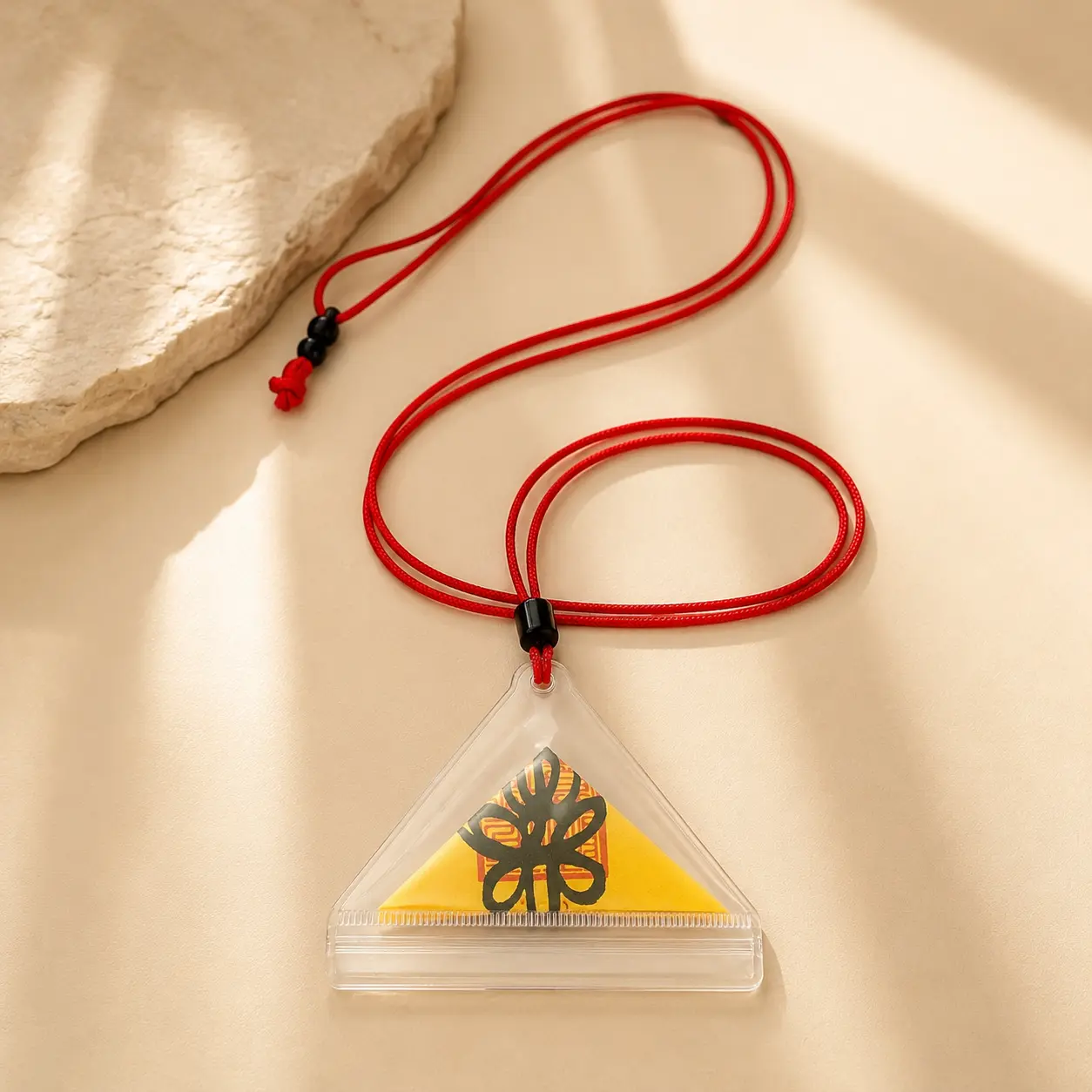 Wudang-Inspired Unisex Triangle Talisman Necklace - Everyday Wear Jewelry, Daily Wear Protection Amulet Pendant, Spiritual Gift for Health, Good Luck, Birthday Gift Jewelry