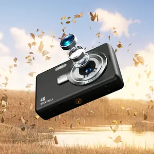 Portable Digital Camera, Retro Design, Ideal for Travel Photography, Includes 32GB Memory Card, Available in Multiple Colors