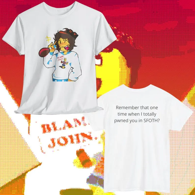 Vintage BLAME JOHN 2 Side Shirt - Team c00lkidd Join Today Shirt - Gamer Unisex Heavy Cotton Tee