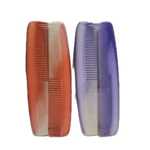 4 Pcs Colorful Hair Combs - Orange & Purple Dual Pack for Styling and Grooming