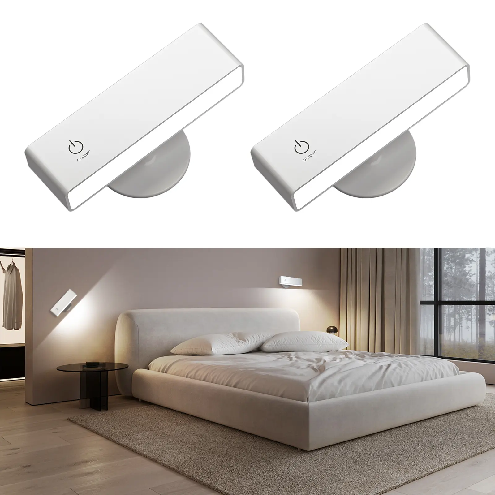 LED Wall-Mounted Picture Light, Portable USB Charging Light, USB-Powered Decor Lamp for Wall Painting Gallery Art Portrait Ambient Home Improvement Indoor Lighting