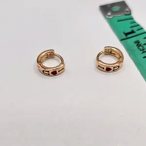I LOVE YOU  small hoops earrings rose-gold