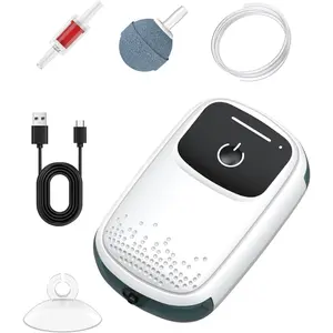 Aerator for Fish, Portable Live  Pump, Rechargeable  Air Pump for 5-20 Gallon  Bucket, Adjustable Minnow Bucket Livewell Aerator for Outdoor Fishing and Fish Transport