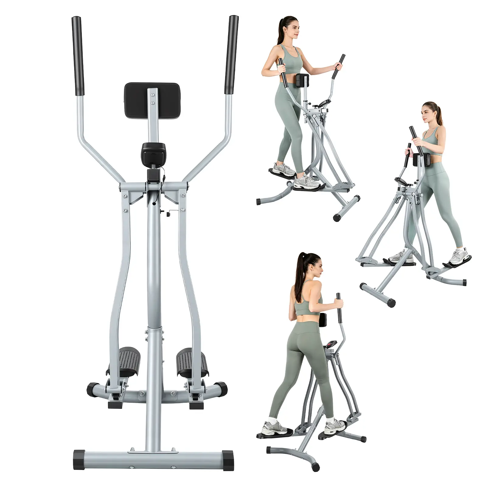 Foldable Air Walker for Daily Fitness Enthusiasts, Home Gym Full-Body Workout Machine with LCD Monitor & Adjustable Abdominal Support for Back-to-School Fitness Routines