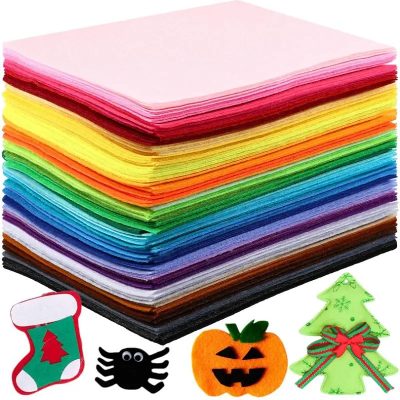 Pack of 120 12 x 8 Inch Felt Sheets Bulk for Craft, Assorted Color Felt Fabric Squares Stiff Paper for Wedding Graduation Festival Holiday DIY Craft Sewing Patchwork (Classic)