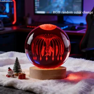 Unique 3D LED Crystal Night Light, Ideal Bedroom Decor, Bedroom Lighting, Bedside Lamp, Perfect Gift for Birthdays, Valentines, Anniversaries, Parties