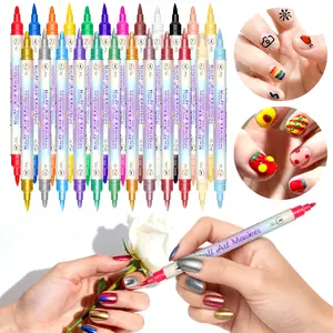 Waterproof Quick-Dry Acrylic Marker Pen, Ultra-Fine Tip Colorful DIY Painting Marking Pen, Nail Art Doodle Pen, Drawing Pen