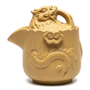 Mythical Dragon Zisha Teapot | Handmade Chinese Heritage | Premium Collectible for Tea Connoisseurs，Timeless Collectible for Tea Aficionados