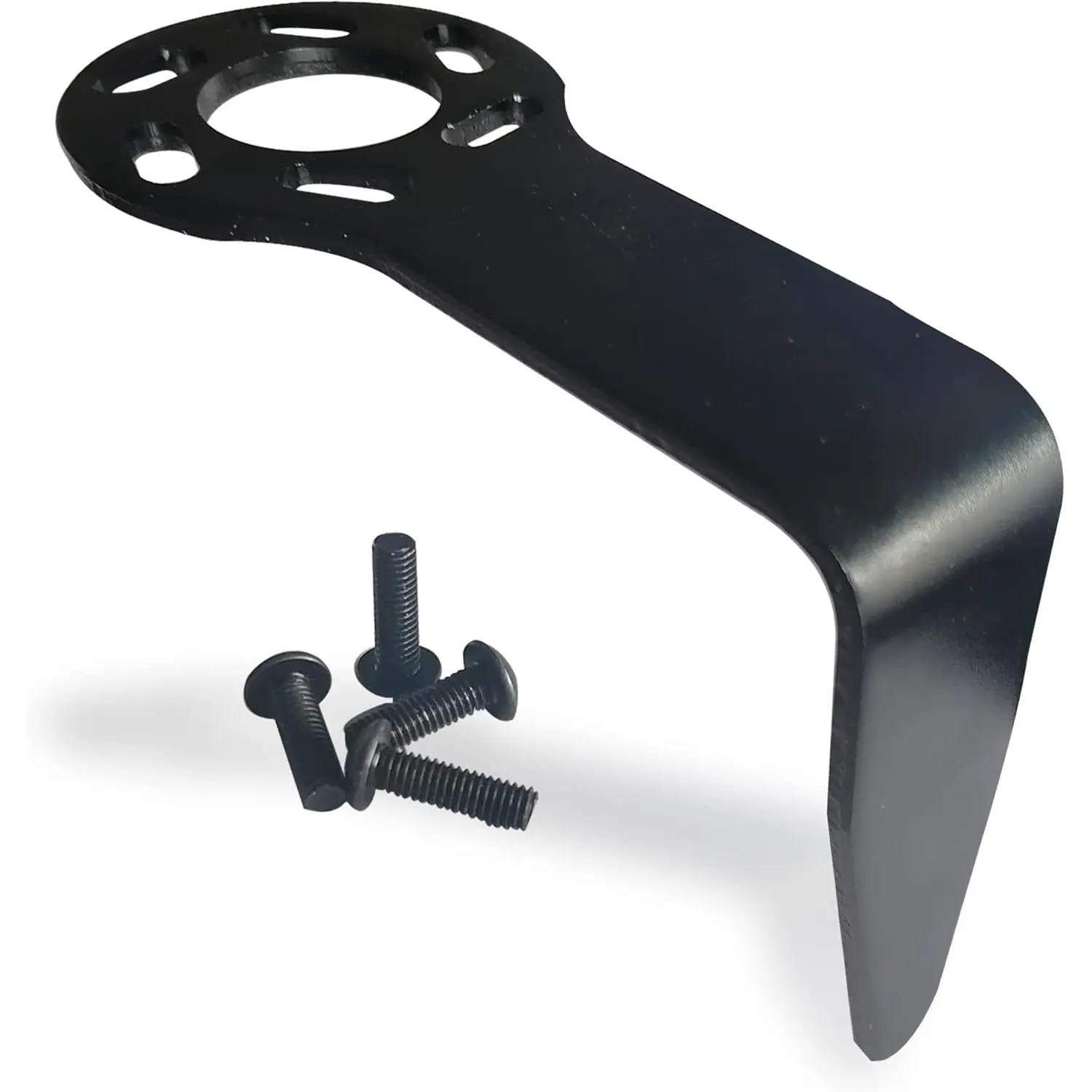 Black Adjustable 360° Rotation Aluminum Alloy Nail Rafter Hook Hanger 889661 M, 2.4oz Durable Lightweight Tool Organiser, Includes (4) Fixing Screws, Easy to Maneuver for Metabo HPT & Hitachi Framing Roofing Nail Guns, Includes Screws, Hangable, Lightweig