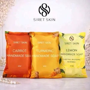 Trio Handmade Soap Set – Carrot, Turmeric & Lemon