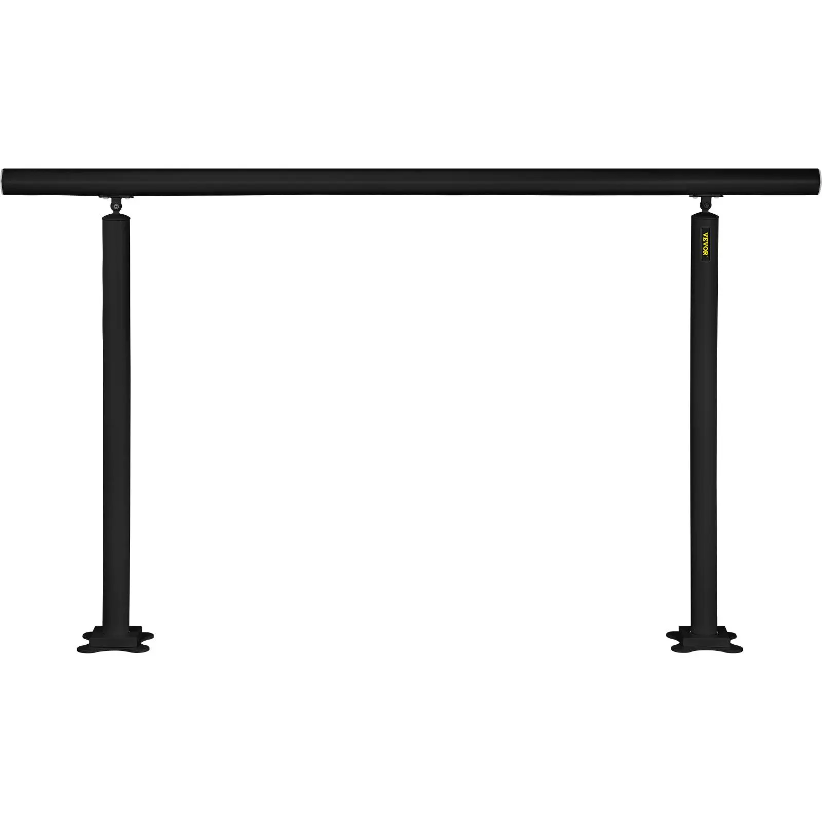 【Summerfinds】VEVOR Modern 5 FT Black Aluminum Outdoor Stair Railing Kit, 60x35.8" Size, 0-5 Steps Adjustable Angle, 155 lbs Capacity, Easy Assembly, Supports Elderly, Low Maintenance, Indoor & Outdoor Use