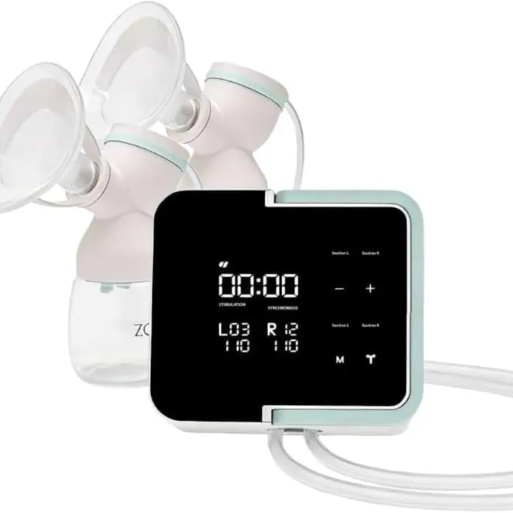 Hospital Grade Breast Pump, Double Electric Dual Motor, Independent Control Suction & Speed, 3 Modes, 12 Levels, Biomimicking Technology, 300mmHg, 2 Flange Sizes, 6oz Bottles