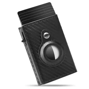 2026 New Smart Wallet for Men, Pop up Card Case, Mens Wallet Card Holder for Air Tag, Slim , Minimalist, 9-14 Card Capacity with ID Window