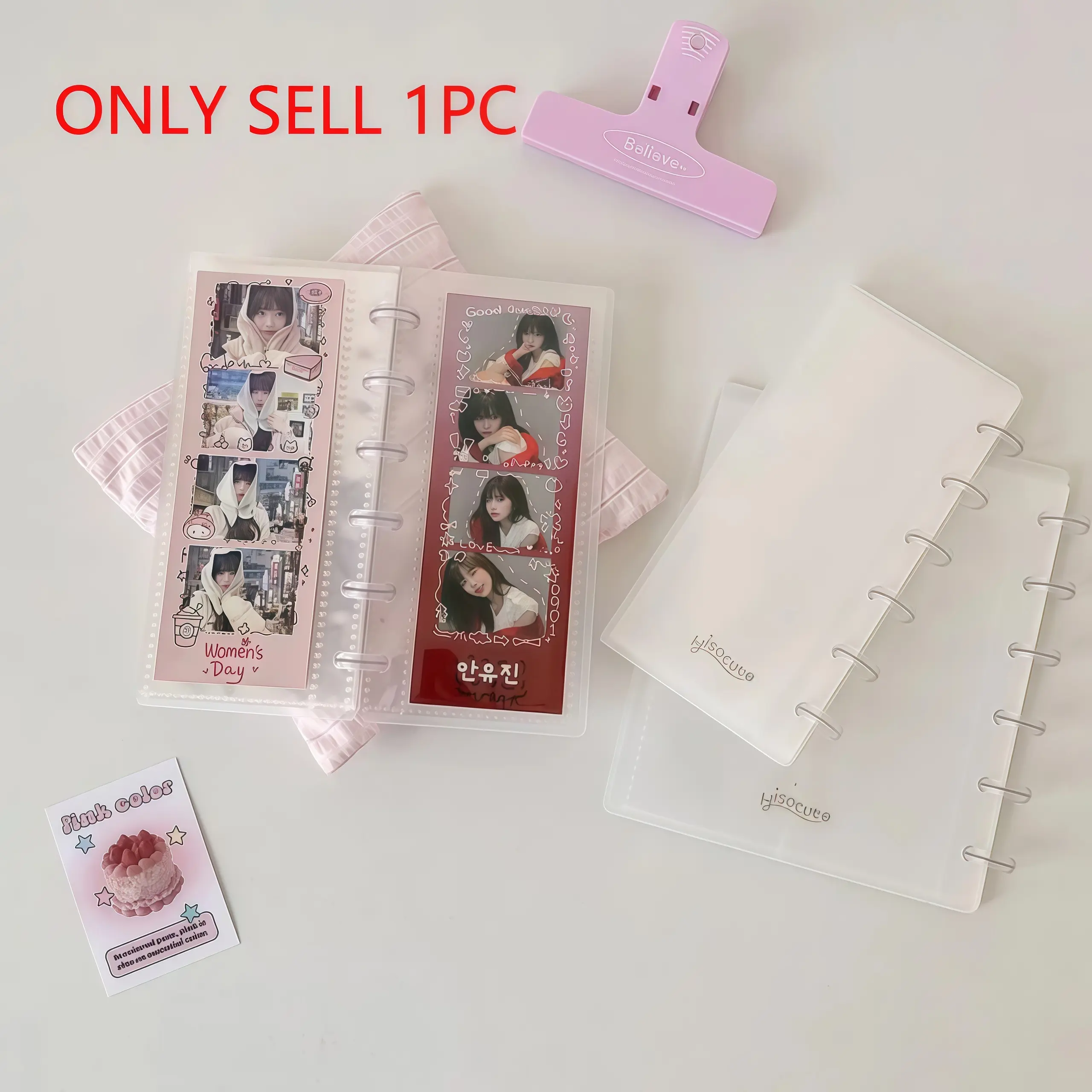 Simple photo album book, album card receipt storage binder, stylish and durable design, organizer, minimalist card organizer, waterproof, durable, portable, lightweight, lined with transparent sheath, beautiful matte surface treatment,