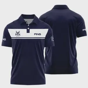 2024 PGA Championship Golf Polo Shirt Sports Dark Blue White Unisex Gift