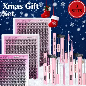 320PCS Lash Clusters DIY Lash Extensions Kit Individual Lashes Clusters 40D D Curl Eyelash Extension Kit with Applicator and Lash Bond & Seal, Lash Tweezers, Clusters Lash Glue Remover Mix 9-16mm (40D-320 KIT)