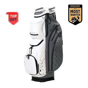 Ask Echo SLC-130LE Golf Bag  Luxury 15 Way Full Length Dividers Golf Quiet Synthetic Leather Cart Bag