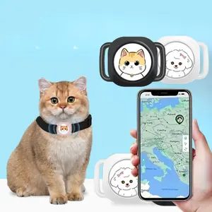 Tracker for dogs and cats, intelligent pet GPS tracker, mini real-time pet locator, wireless positioning tracker, waterproof and lightweight locator with 1-year battery tracking history | Suitable for iOS | No subscription required