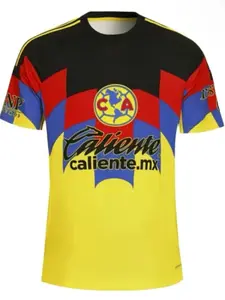 25/26 American fans' home jersey in yellow, comfortable and breathable football jersey for daily wear