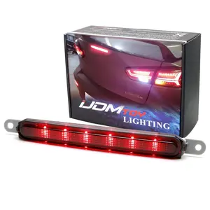 iJDMTOY Dark Smoked Lens Full LED Trunk Lid Third Brake Light Bar Assembly For 2008-2016 Mitsubishi Lancer, Evolution X Sedan