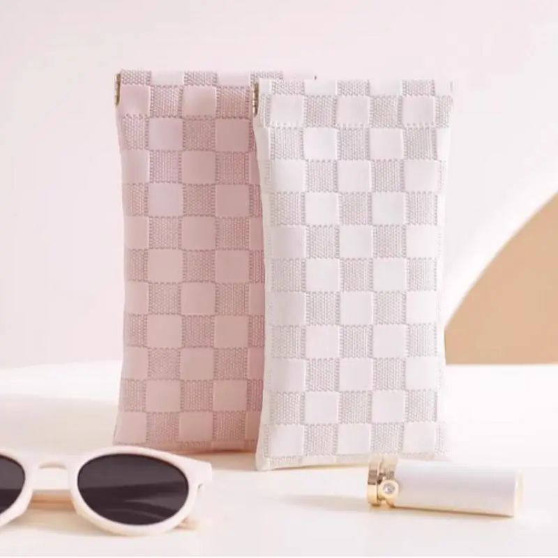 Portable Compact Sunglasses Storage Bag, 2 Pcs Premium Quality PU Leather Automatic Closing Sunglasses Case, Sunglasses Organizer for Outdoor Sports